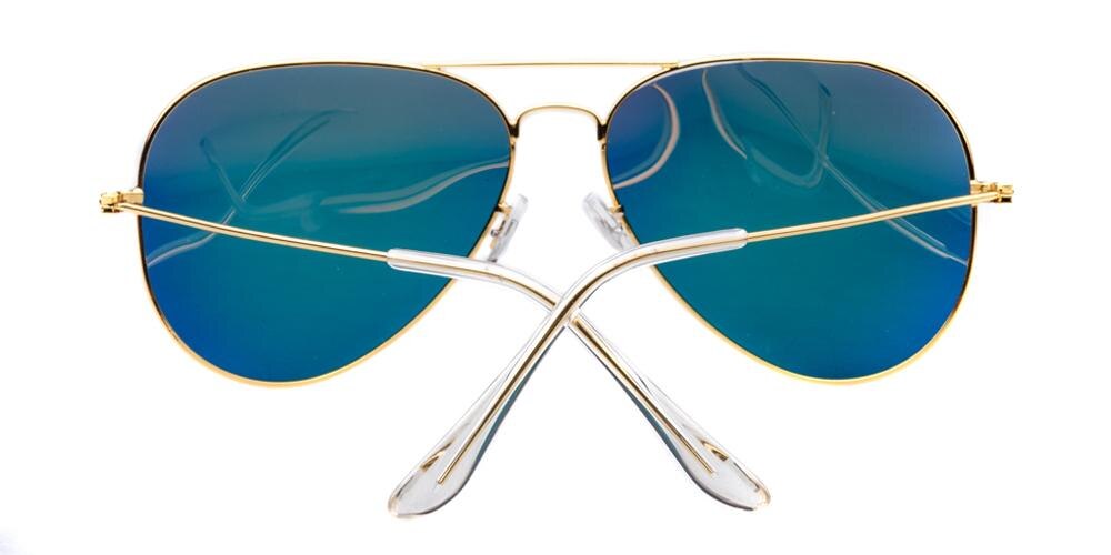 Bblythe Orange Aviator Metal Sunglasses