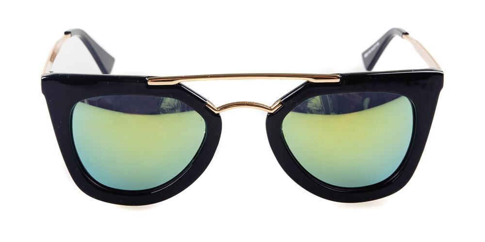 Faithe Black Classic Wayframe Plastic Sunglasses