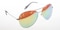 Odelette Green Aviator Metal Sunglasses