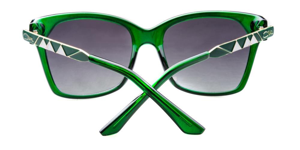 Bertha Green Square Plastic Sunglasses