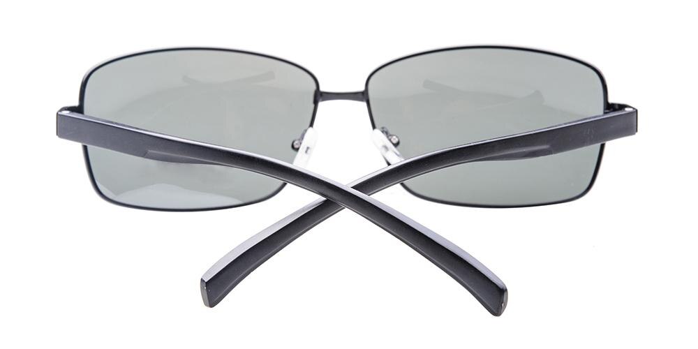 Brook Black Aviator Metal Sunglasses