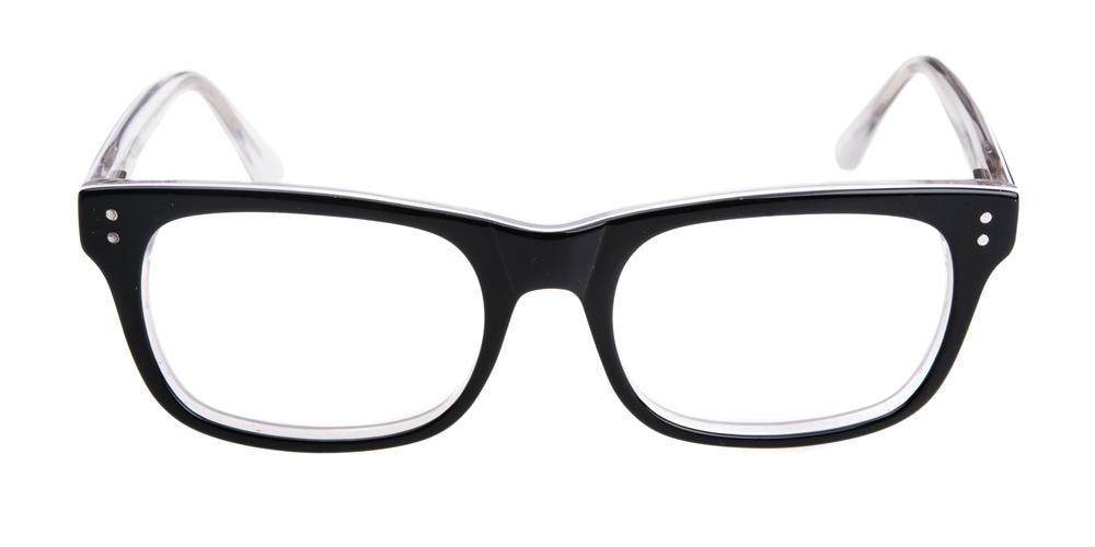 Veromca Black/White Classic Wayframe Acetate Eyeglasses