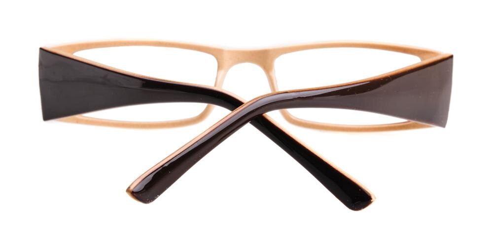 Delia Brown Rectangle Plastic Eyeglasses