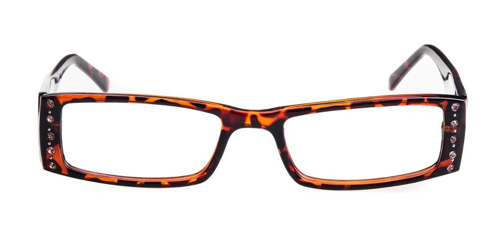 Delia Tortoise Rectangle Plastic Eyeglasses