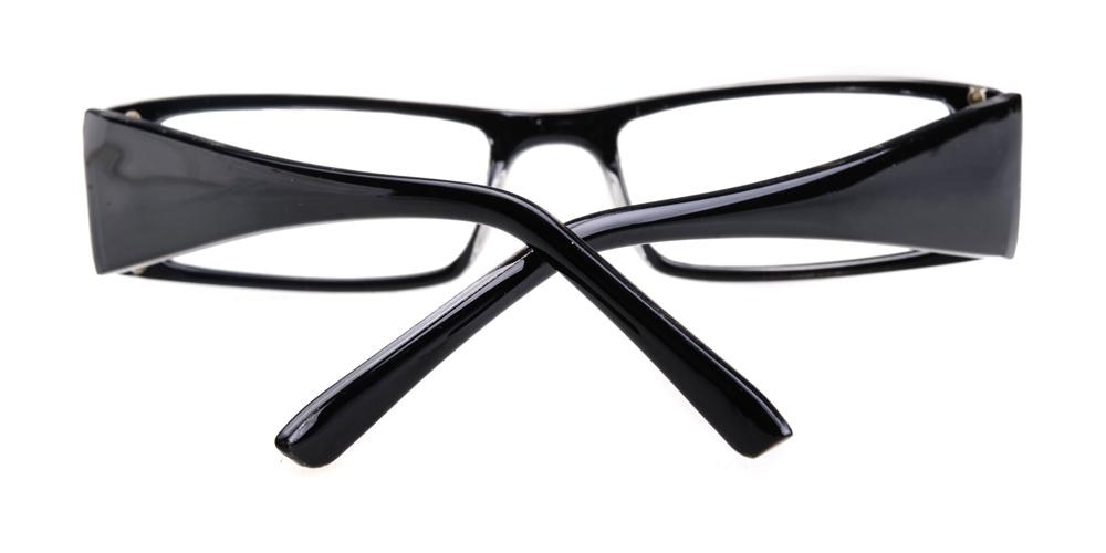 Delia Black Rectangle Plastic Eyeglasses