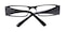 Delia Black Rectangle Plastic Eyeglasses