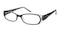 Colin Black Rectangle Plastic Eyeglasses