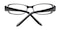 Colin Black Rectangle Plastic Eyeglasses