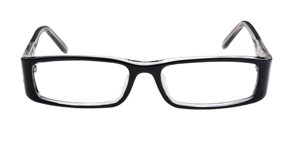 Clarissa Black Rectangle Plastic Eyeglasses