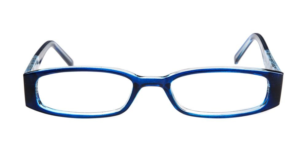 Charlotte Blue Rectangle Plastic Eyeglasses