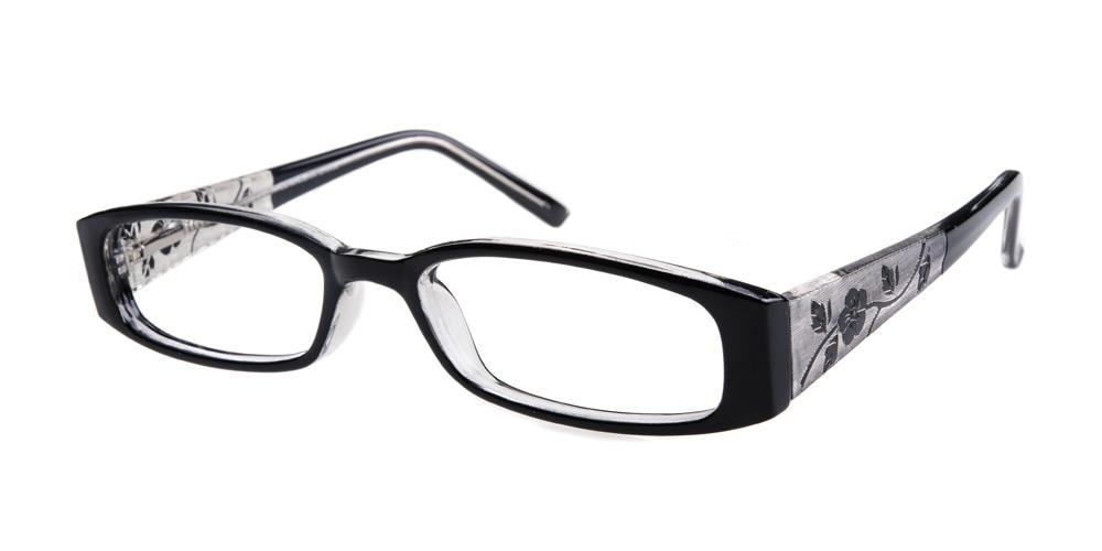 Charlotte Black Rectangle Plastic Eyeglasses