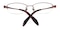 Cecillia Burgundy Oval Metal Eyeglasses