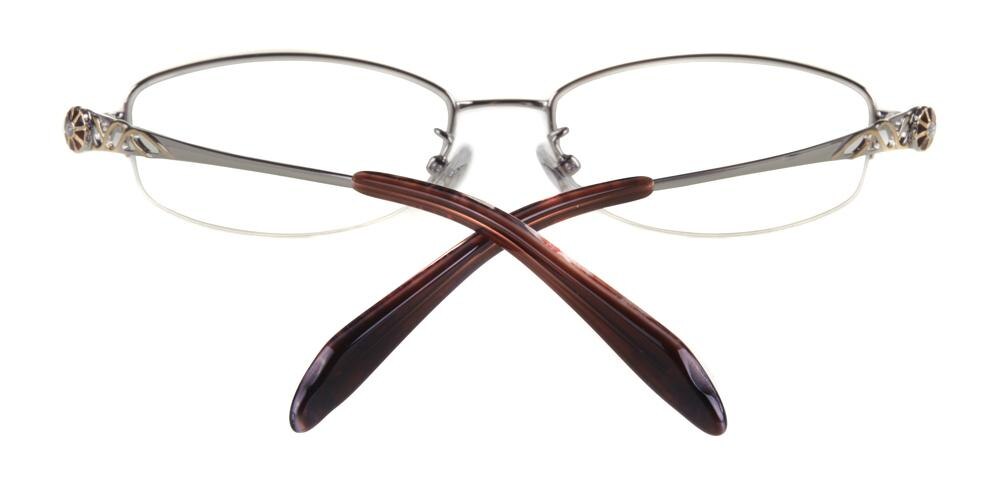 Cecillia Sliver Oval Metal Eyeglasses