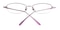 Agnes purple Oval Metal Eyeglasses