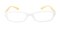 Sonoma White/Yellow Rectangle Plastic Eyeglasses