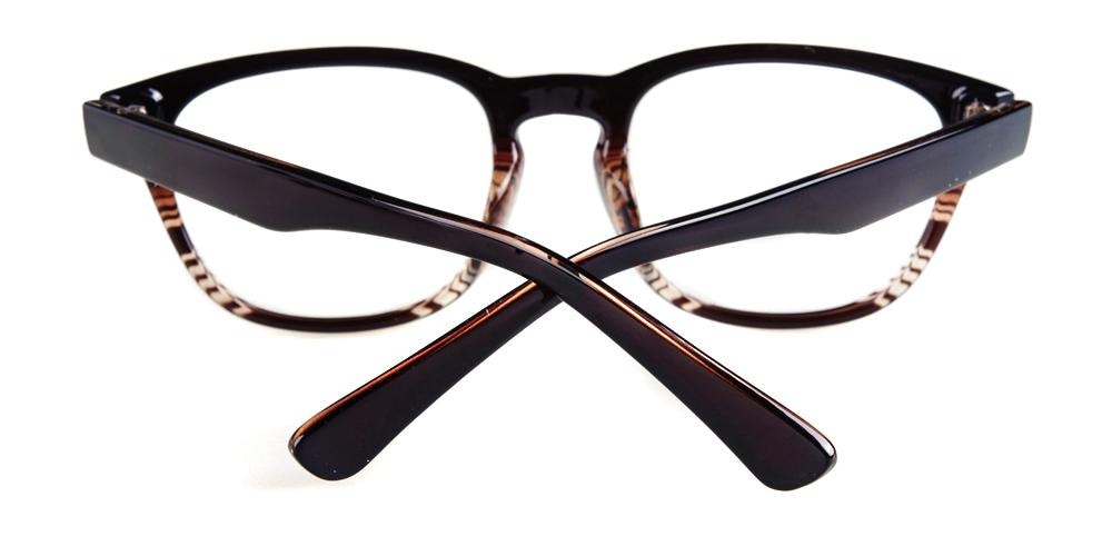 Middletown Black/Brown Classic Wayframe Plastic Eyeglasses