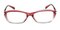 Marietta Burgundy Rectangle Plastic Eyeglasses