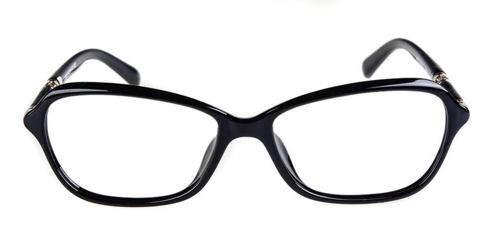 Muskogee Black Rectangle Plastic Eyeglasses
