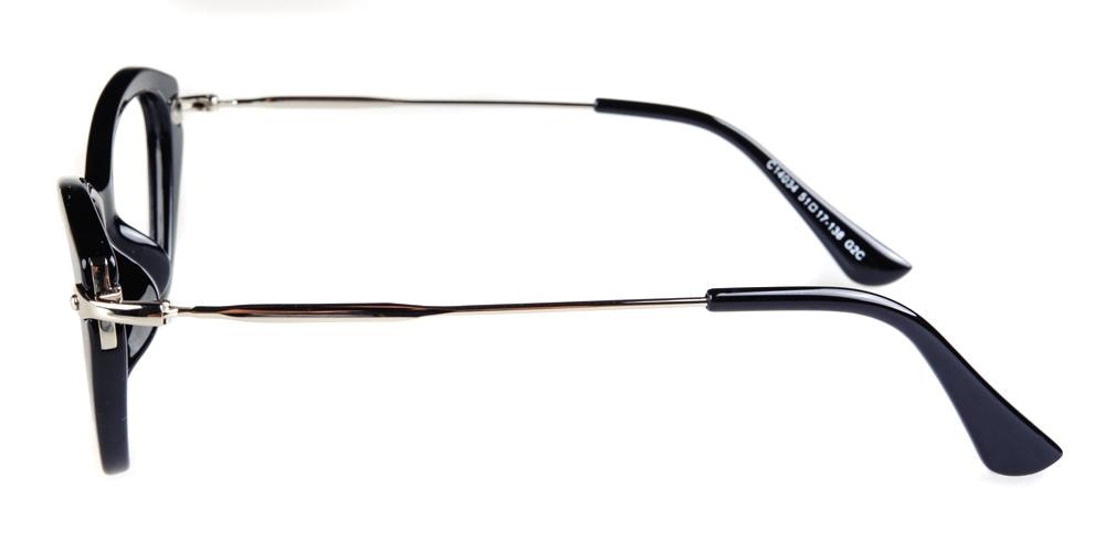 FortWilliam Black Plastic Eyeglasses