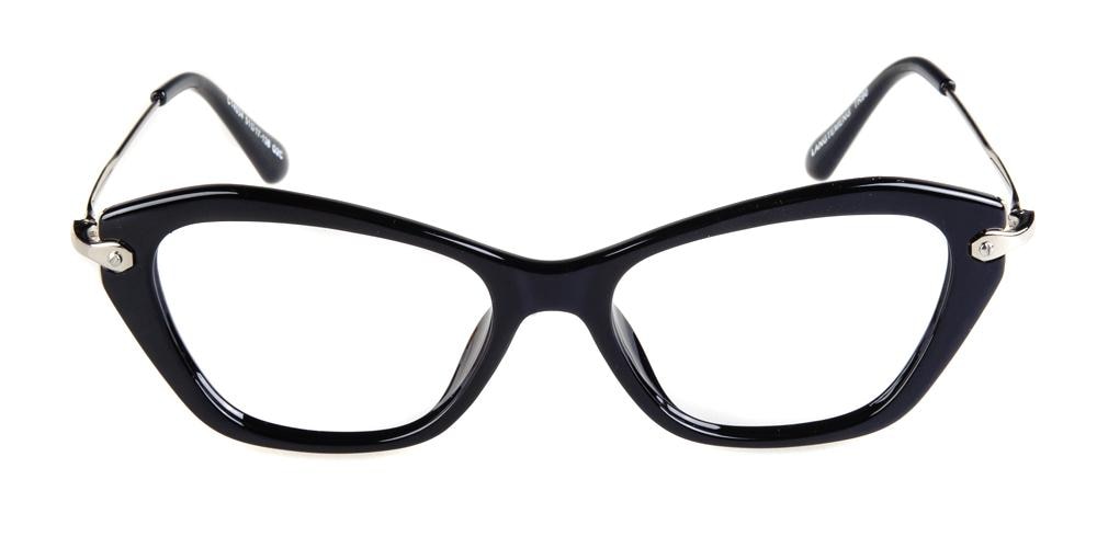 FortWilliam Black Plastic Eyeglasses