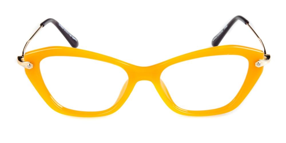 FortWilliam Yellow Plastic Eyeglasses