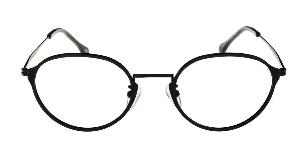 Blacksburg Black Round Titanium Eyeglasses