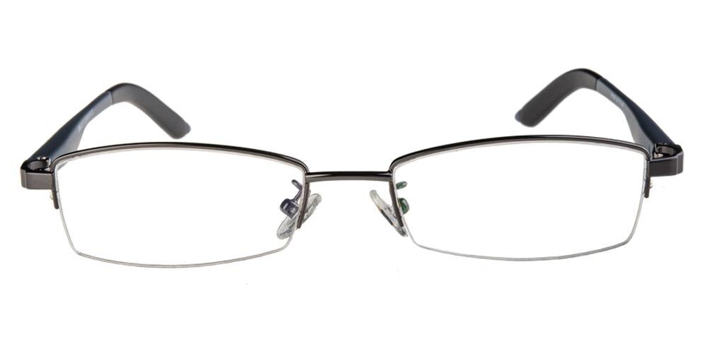 Boulder Gunmetal Rectangle Metal Eyeglasses