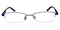 Boulder Blue Rectangle Metal Eyeglasses