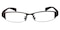 KeyWest Brown Brown Rectangle Metal Eyeglasses