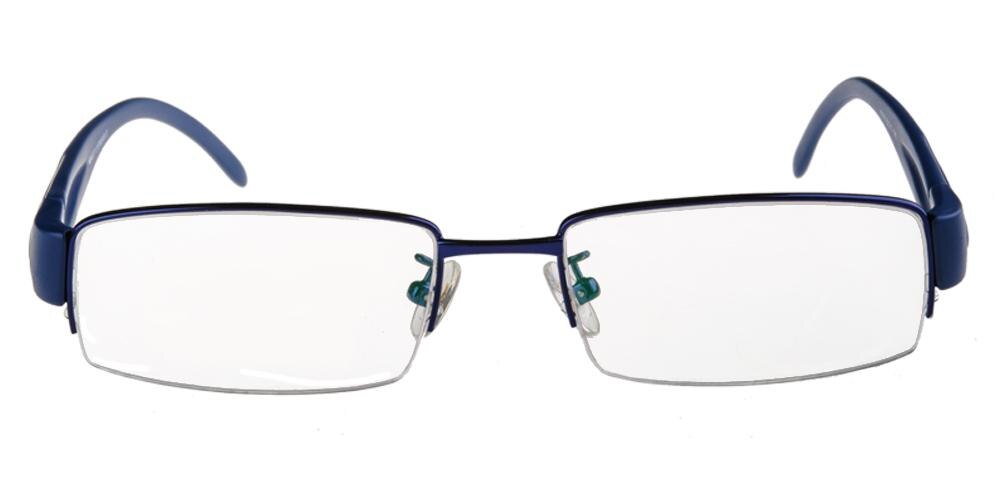 Mobile Blue Rectangle Metal Eyeglasses