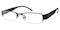 Mobile Black Rectangle Metal Eyeglasses