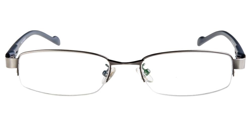 Gadsden Gunmetal Rectangle Metal Eyeglasses