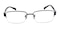 Modesto Black Rectangle Metal Eyeglasses