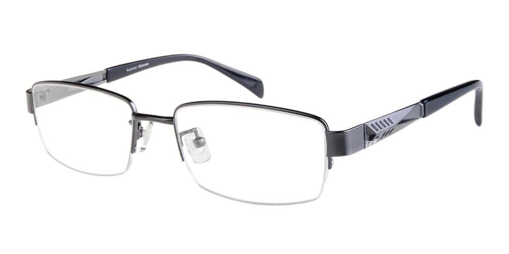 Modesto 　 Gunmetal Rectangle Metal Eyeglasses
