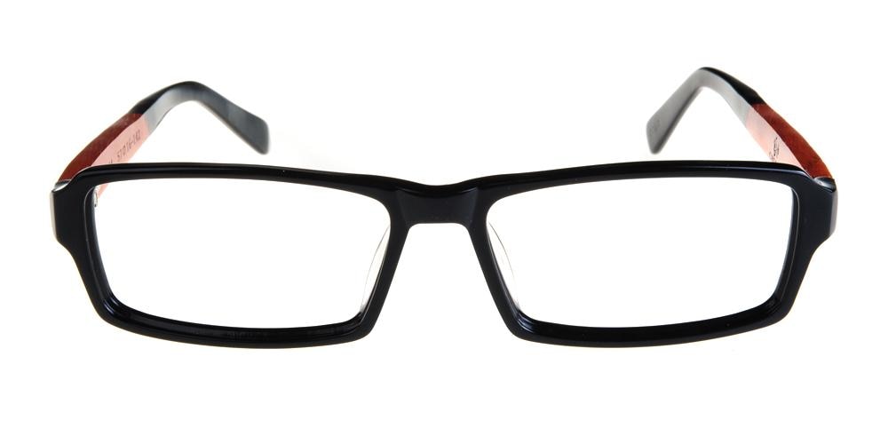 Burbank Black Rectangle Acetate Eyeglasses