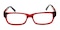 Chico Red Rectangle Acetate Eyeglasses