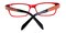 Chico Red Rectangle Acetate Eyeglasses