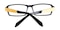Burbank Mblack Rectangle Acetate Eyeglasses