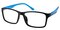 Chandler Black/Blue Black/Blue Classic Wayframe Plastic Eyeglasses
