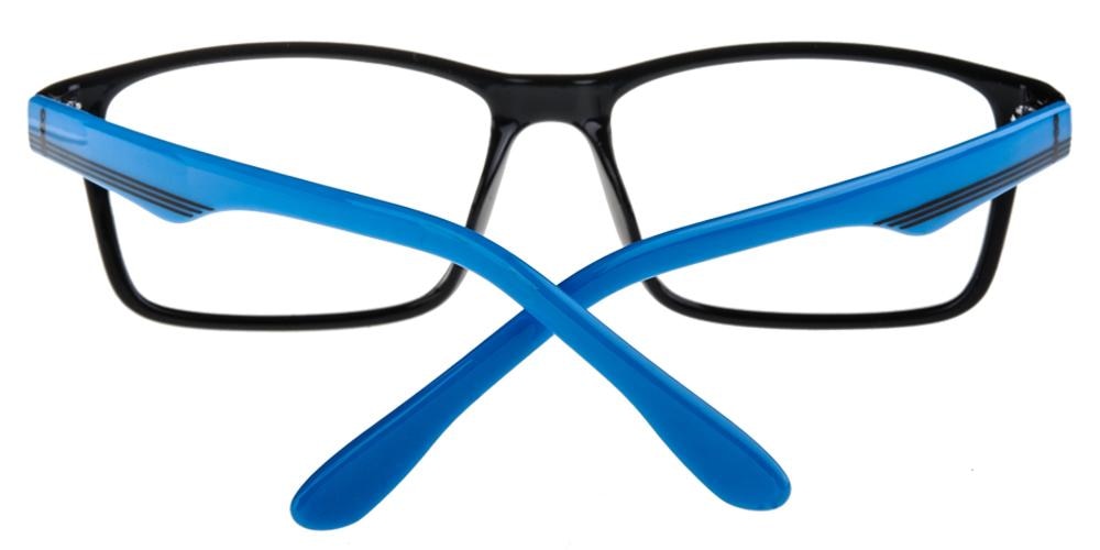 Chandler Black/Blue Black/Blue Classic Wayframe Plastic Eyeglasses