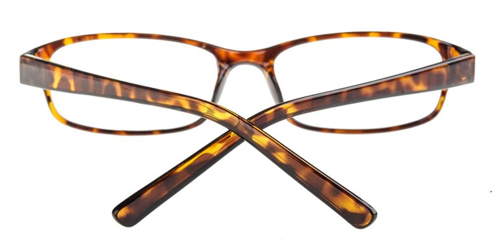 FortSmith Tortoise Rectangle Plastic Eyeglasses