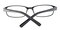 FortSmith Black Rectangle Plastic Eyeglasses