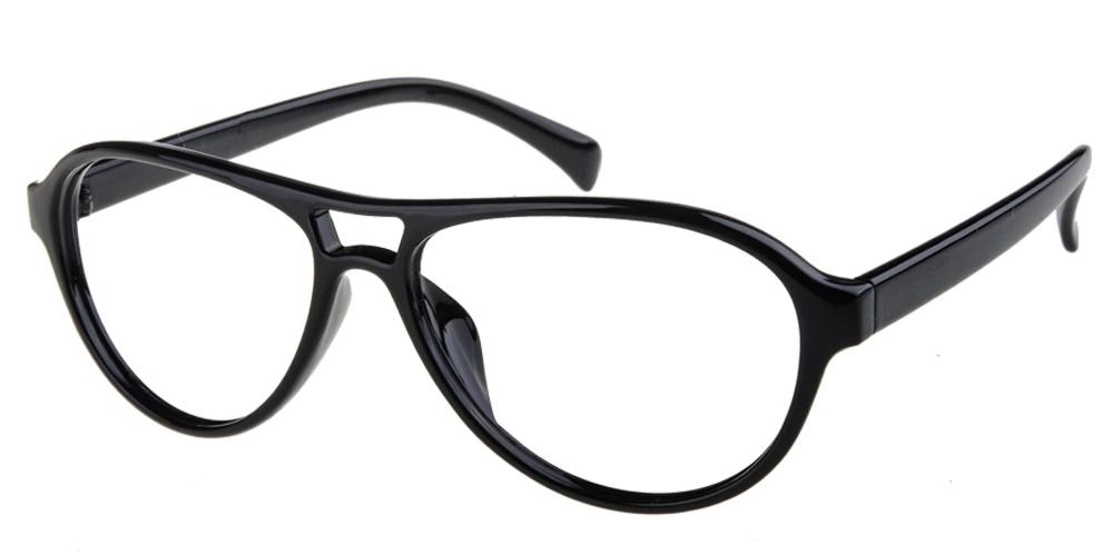 Denton Black Aviator Plastic Eyeglasses