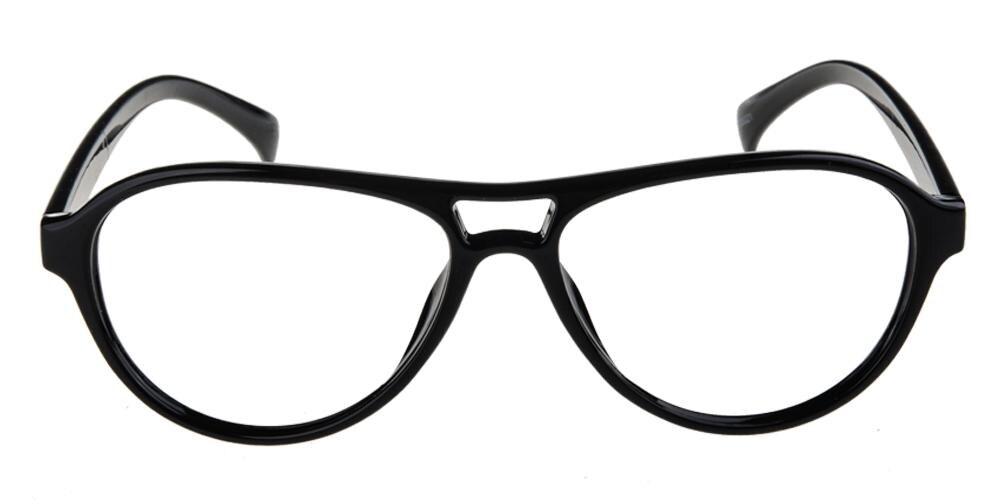 Denton Black Aviator Plastic Eyeglasses