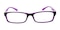 Barstow Black/Purple Rectangle Plastic Eyeglasses