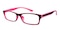 Barstow Black/Rose Rectangle Plastic Eyeglasses