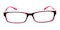 Barstow Black/Rose Rectangle Plastic Eyeglasses