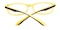 Pleasanton Black/yellow Rectangle Plastic Eyeglasses