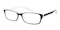Pleasanton Black/white Rectangle Plastic Eyeglasses
