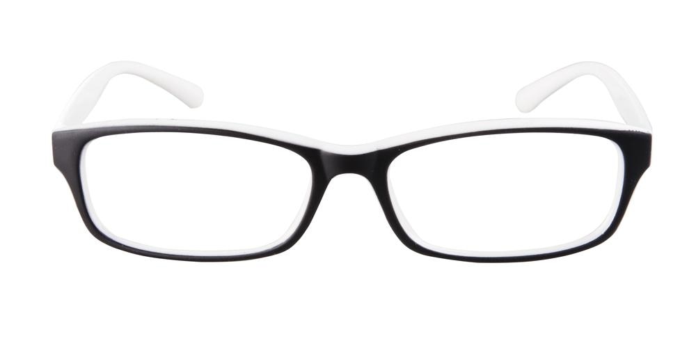 Pleasanton Black/white Rectangle Plastic Eyeglasses